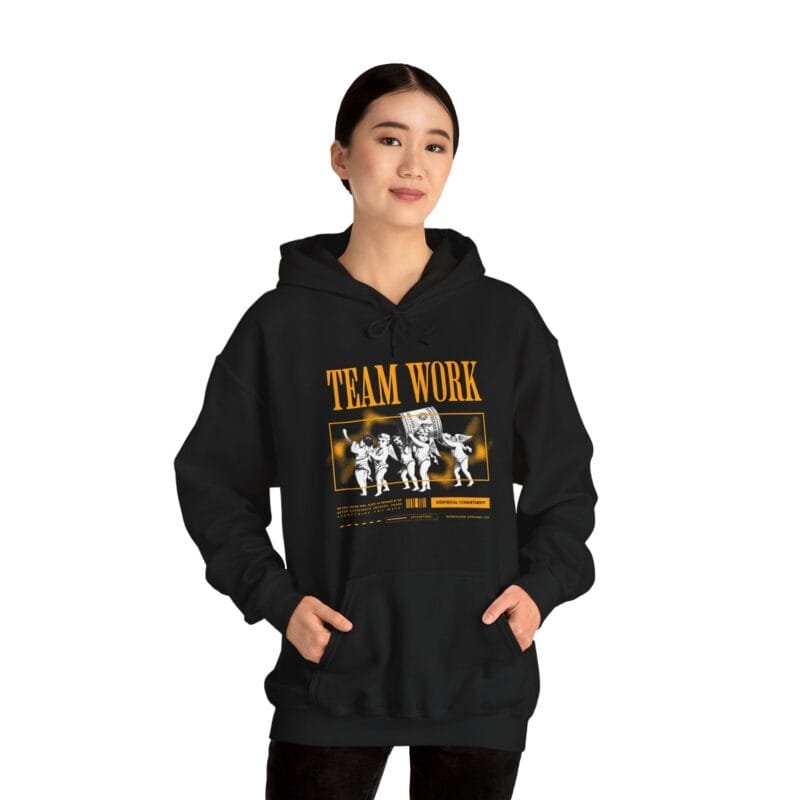 TEAM WORK HOODED SWEATSHIRT