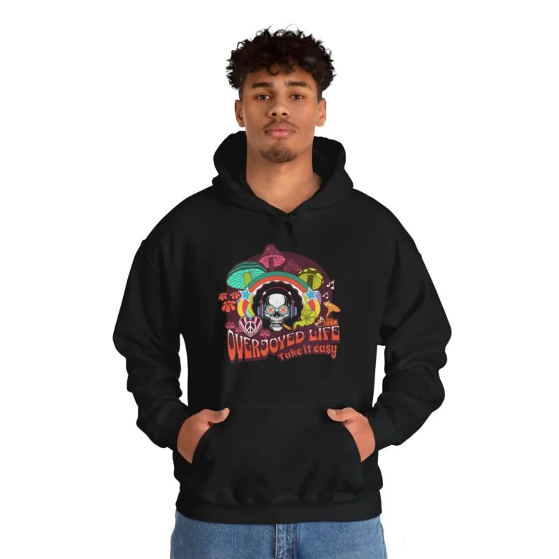 MARIJUANA-OVERJOYED LIFE SWEATSHIRT WITH HOOD