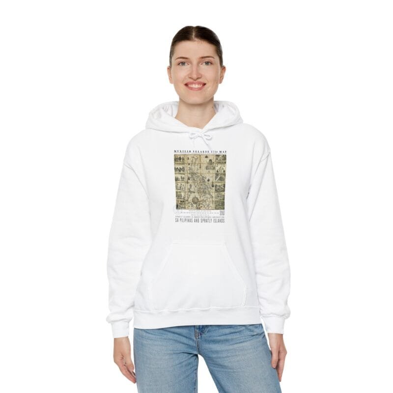 WEST PHILIPPINE SEA VELARDE MAP HOODED SWEATSHIRT