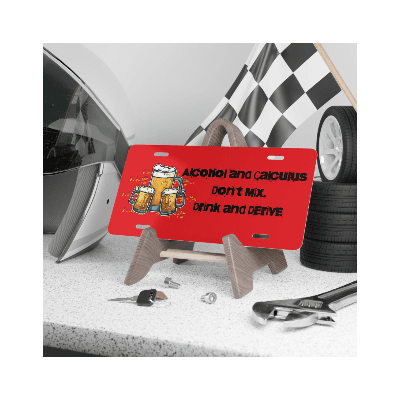 alcohol and calculus vanity plate