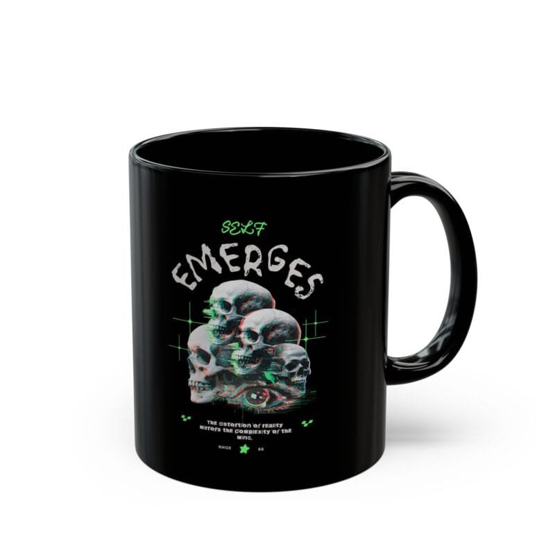 SELF EMERGES Black Mug (11oz, 15oz) $8.30