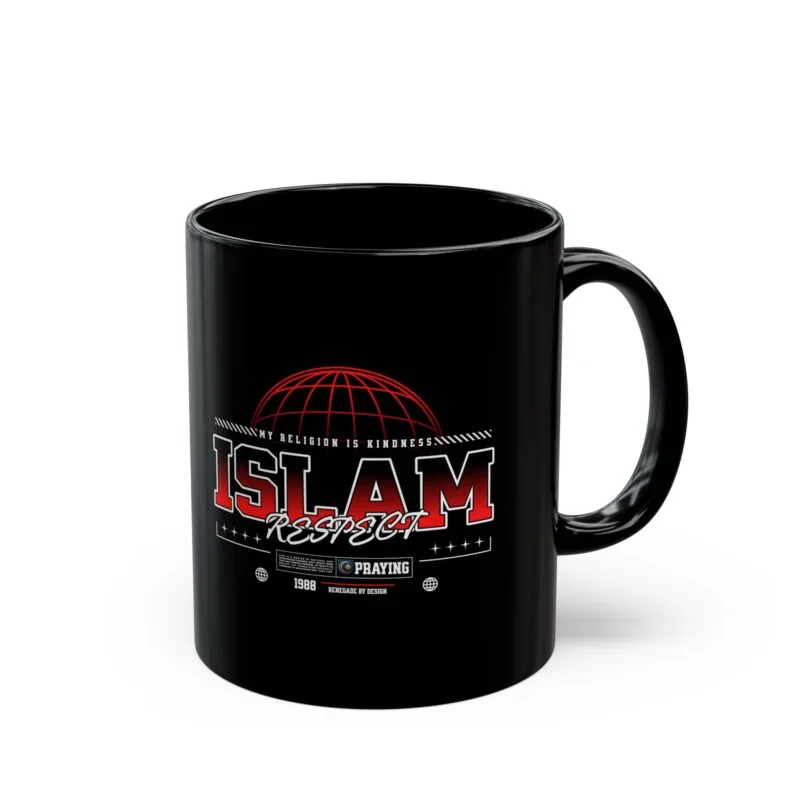 ISLAM Respect Islam Black Mug - 11oz & 15oz | Faith-Inspired Drinkware $8.30