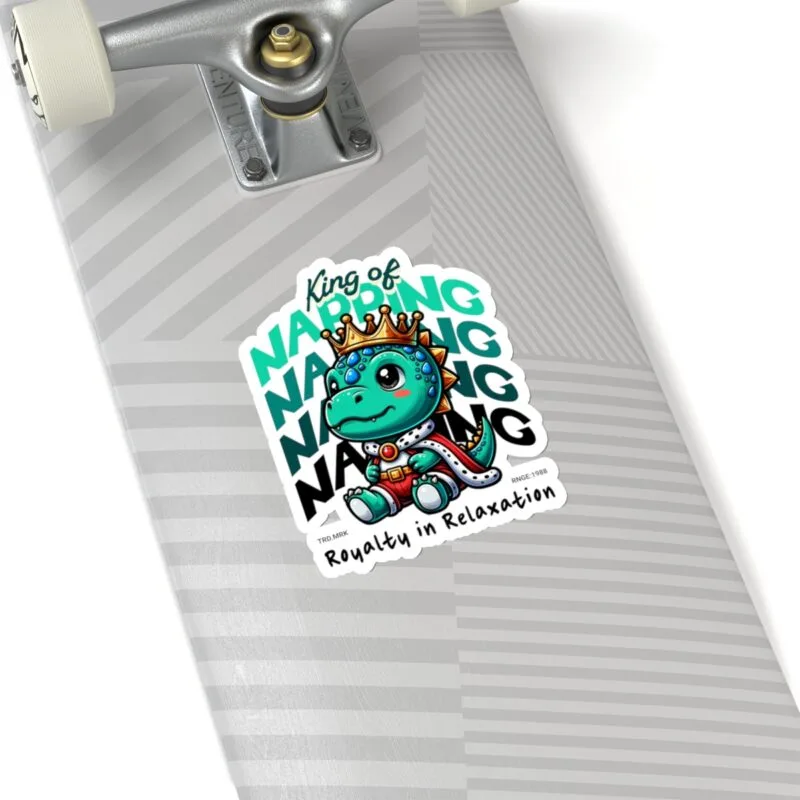 KING OF NAPPING King of Napping Kiss-Cut Stickers | Fun & Relaxation Décor $2.91