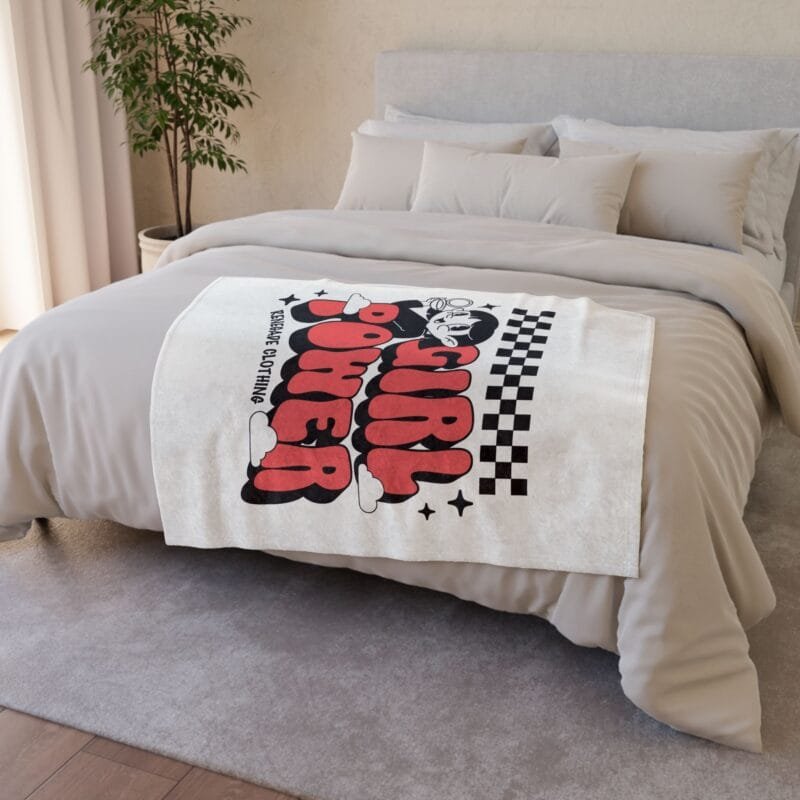 GILR POWER Fun 'Girl Power' Soft Polyester Blanket for Empowering Vibes $18.16