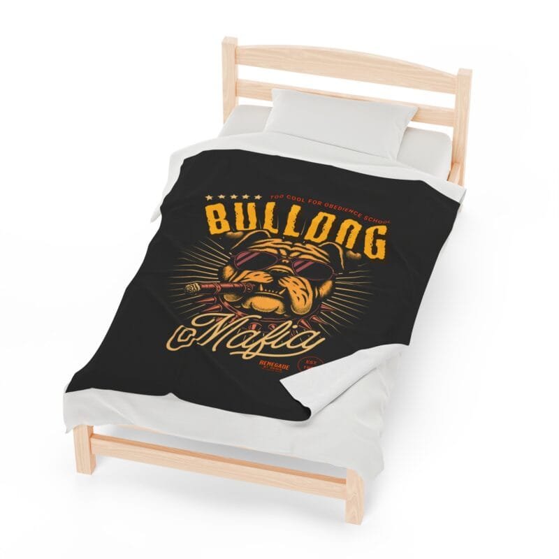 BULLDOG MAFIA Bulldog Mafia Velveteen Plush Blanket - Cozy Pet Lover Gift $38.68