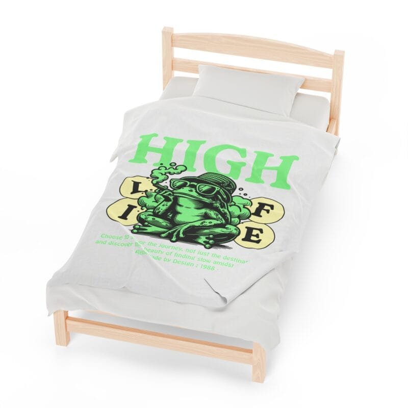 HIGH LIFE High Life Froggy Plush Blanket – Cozy Velveteen for Relaxation & Adventures $38.68