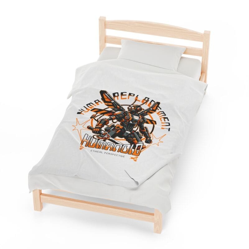 HUMANOID Humanoid Robotic Plush Blanket - Cozy Futuristic Design for Tech Lovers $38.15