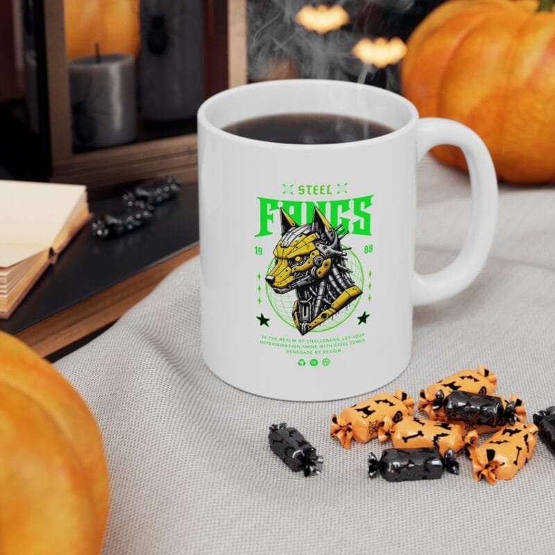 STEEL FANGS - Ceramic Mug, 11oz