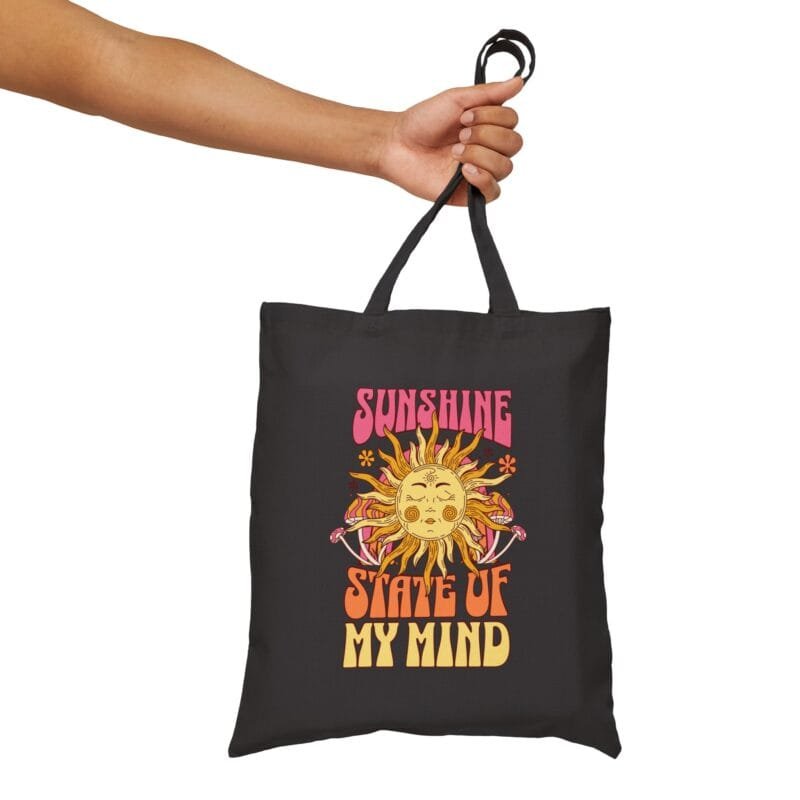 SUNSHINE STATE OF MY MIND - Cotton Canvas Tote Bag