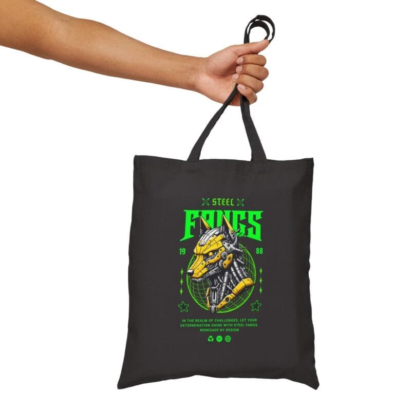 STEEL FANGS - Cotton Canvas Tote Bag