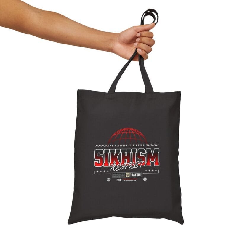 SIKHISM Sikhism Respect Cotton Canvas Tote Bag - Eco-Friendly Shopping & Everyday Use $11.53