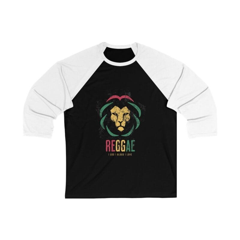 REGGAE Reggae Lion Unisex 3/4 Sleeve Baseball Tee - I Got Love $23.99
