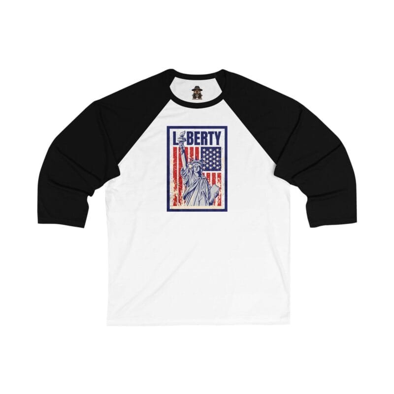 LIBERTY Unisex 3\4 Sleeve Baseball Tee $26.56