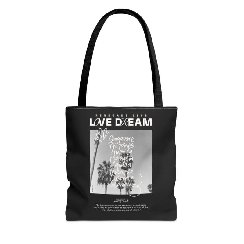 LOVE DREAM Tote Bag (AOP) $13.86