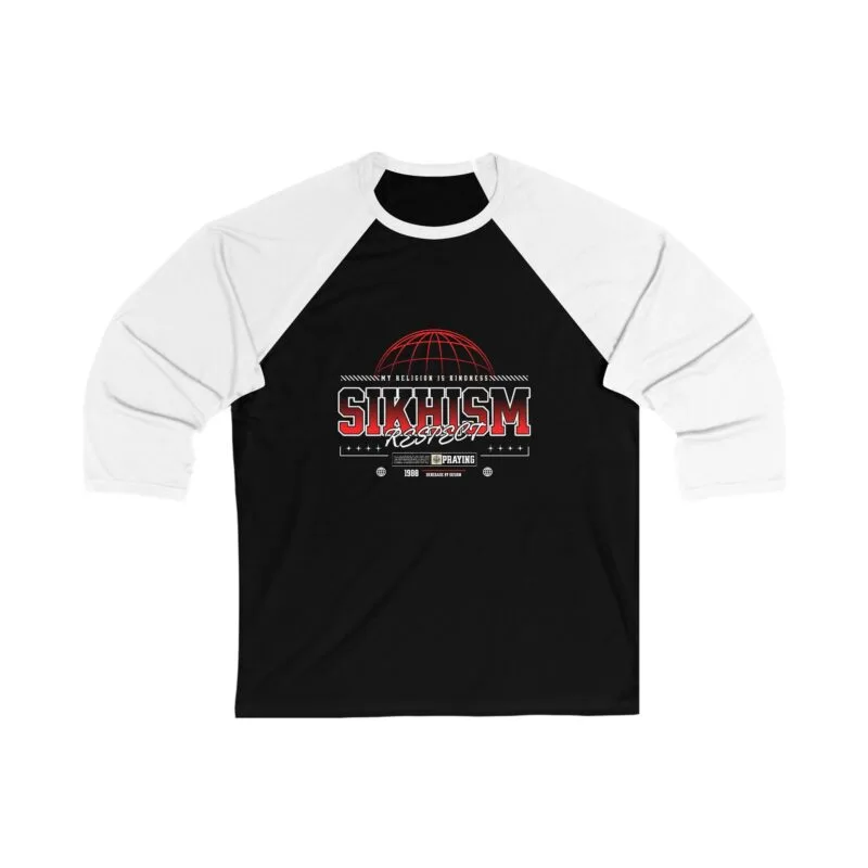 SIKHISM Unisex Baseball Tee - Freedom in Basketball Design - Perfect for Sports Fans $23.99