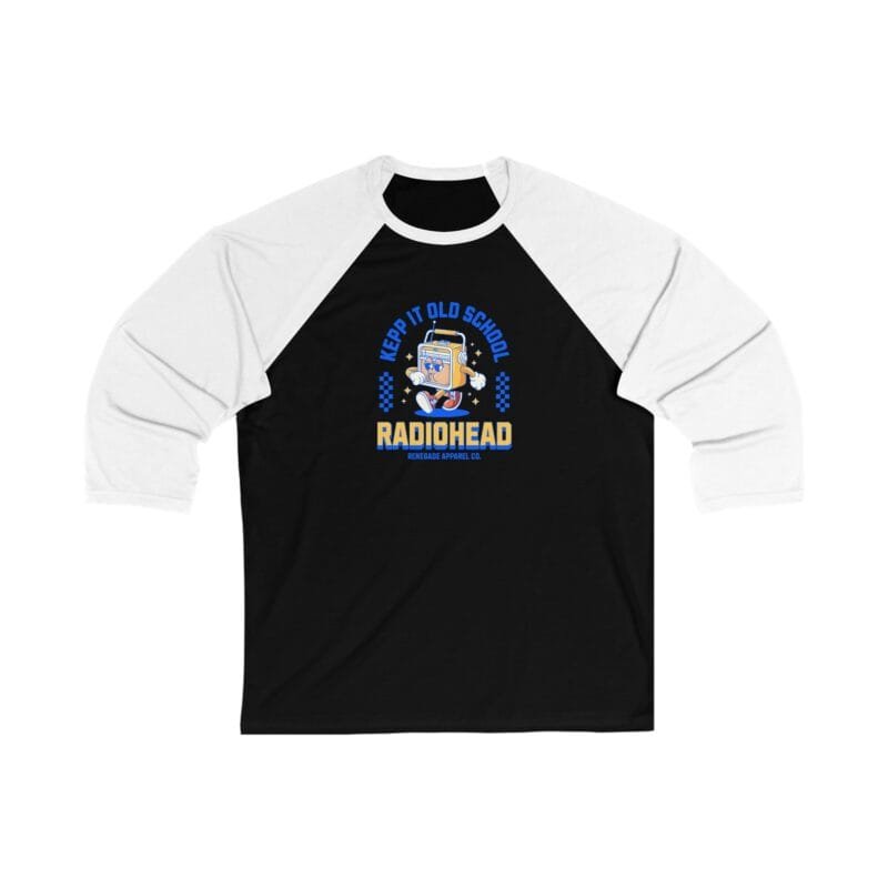 RADIOHEAD Retro Radiohead Unisex 3/4 Sleeve Baseball Tee - Keep It Old School $24.13