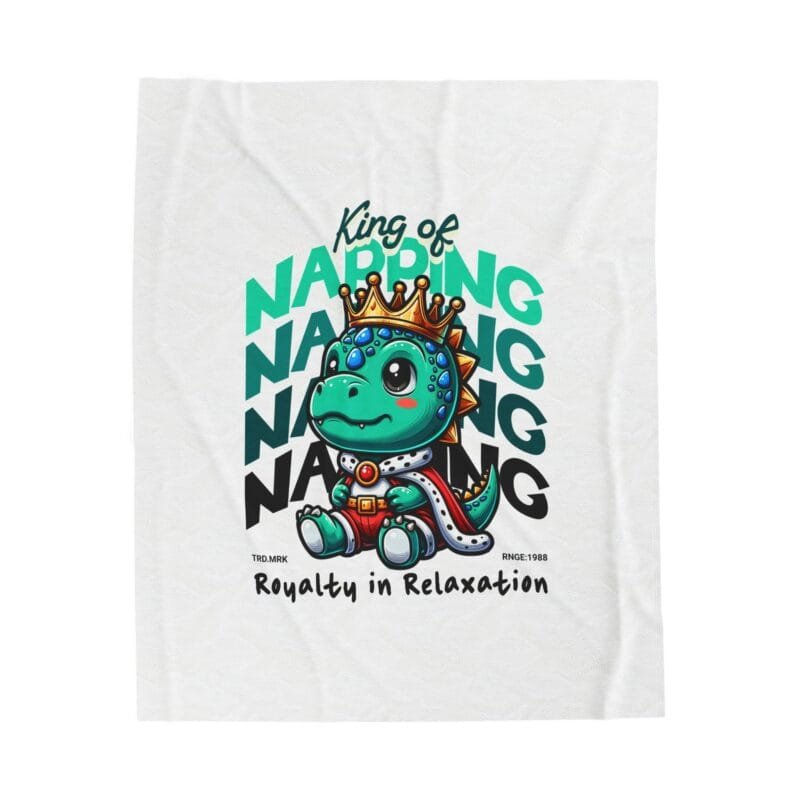 KING OF NAPPING Velveteen Plush Blanket $28.16