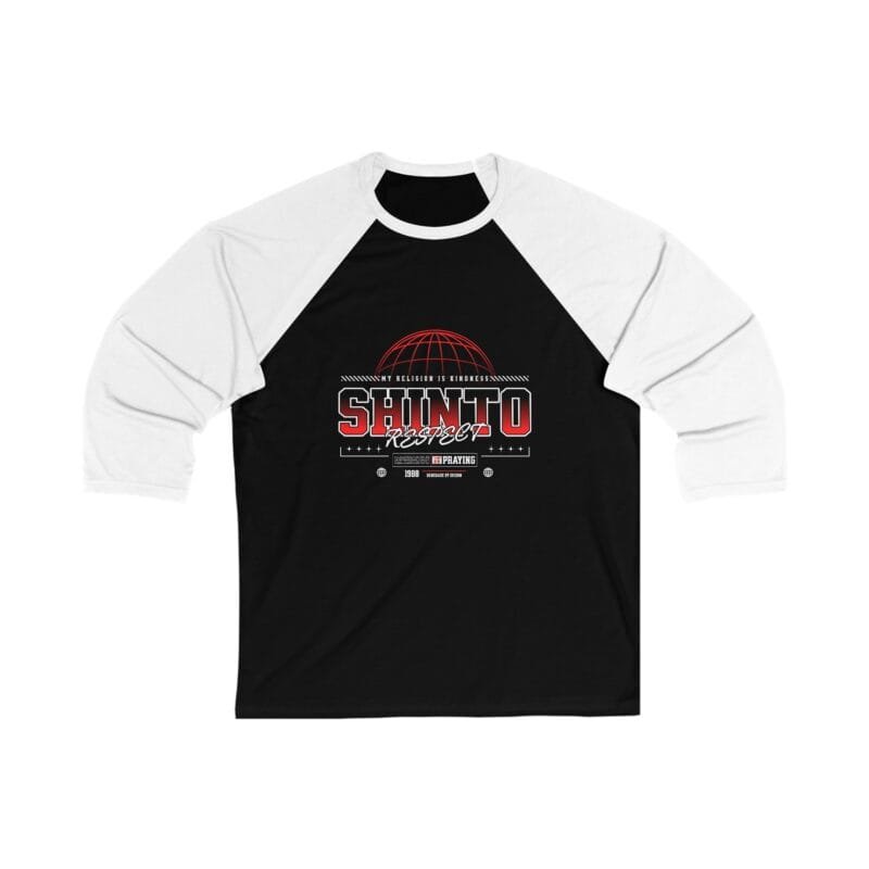SHINTO Unisex 3/4 Sleeve Baseball Tee - 'SHINTO RESERVE' Sports Vibe Shirt for Gamers & Fans $23.99