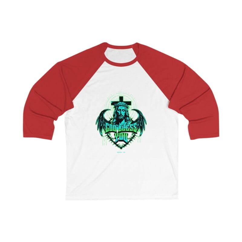 GOD BLESS YOU God Bless You Unisex 3/4 Sleeve Baseball Tee - Faith-Inspired Casual Wear $22.64