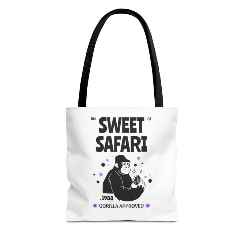 SWEET SAFARI Sweet Safari Gorilla Approved Tote Bag - Fun & Stylish Eco-Friendly Carry-All $13.86