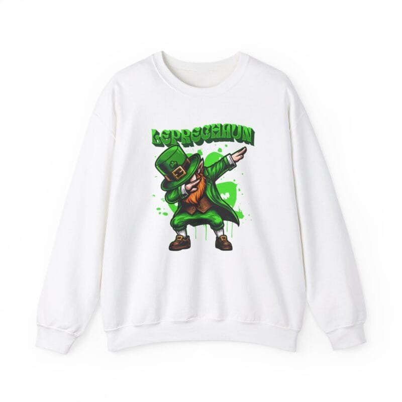 LEPRECHAUN DABBING POSE Playful Leprechaun Crewneck Sweatshirt - Perfect for St. Patrick's Day $22.03