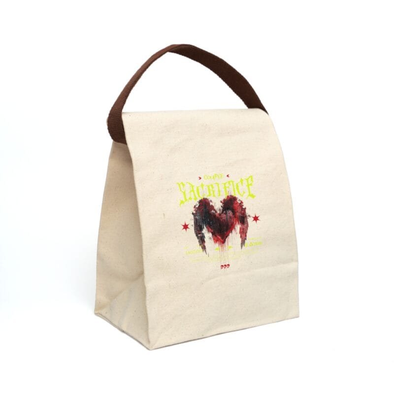 SACRIFICE Canvas Lunch Bag With Strap $11.23 E