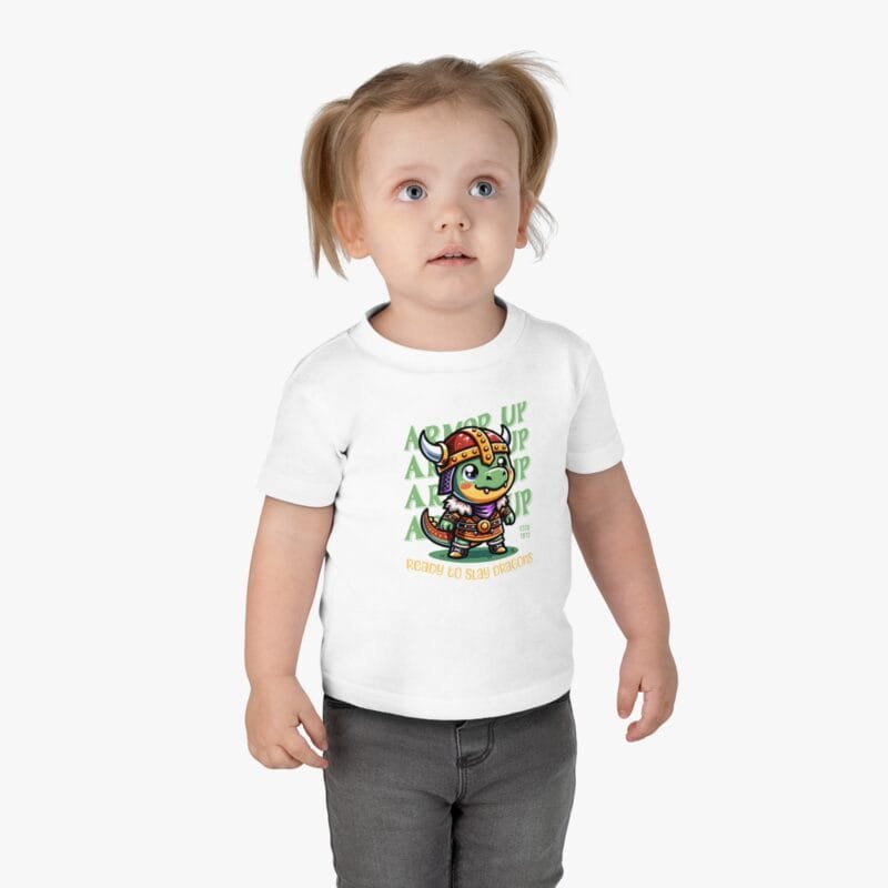 ARMOR UP Infant Viking Tee - 'Armor Up' Design, Ready to Slay Dragons $15.43