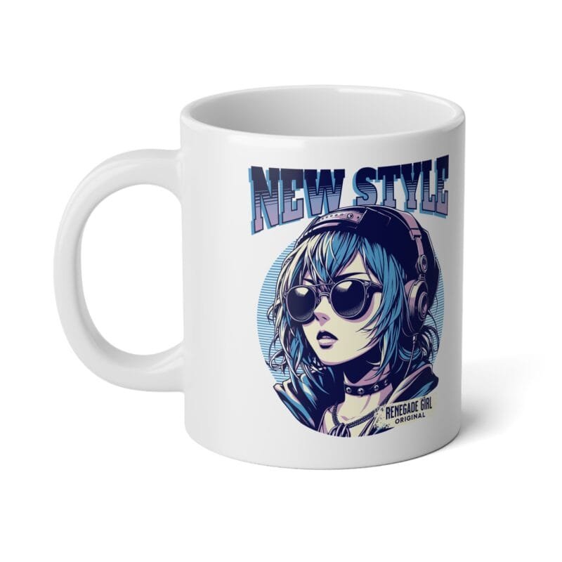 ANIME GIRL WITH HEADPHONE Jumbo Mug, 20oz $15.73