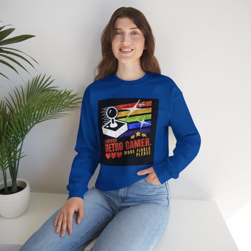 CERTIFIED RETRO GAMER - Unisex Heavy Blend™ Crewneck Sweatshirt