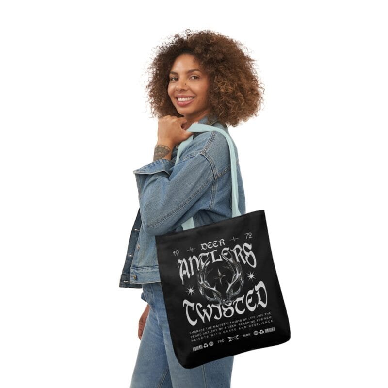 DEER ANTLERS Twisted Antlers Canvas Tote Bag - Bold Outdoor Style $17.89
