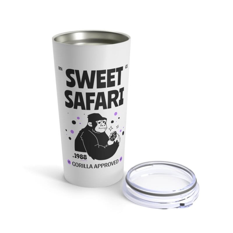 SWEET SAFARI Safari Adventure 20oz Tumbler - Gorilla Approved, Sweet Safari Design $27.16