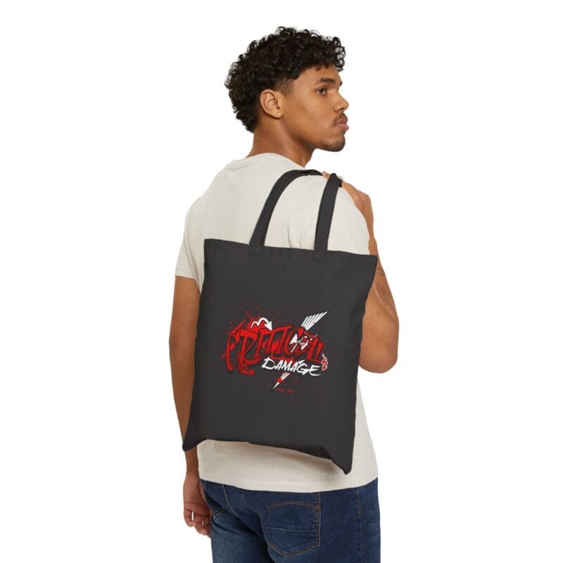 CRITICAL DAMAGE Cotton Canvas Tote Bag $11.53