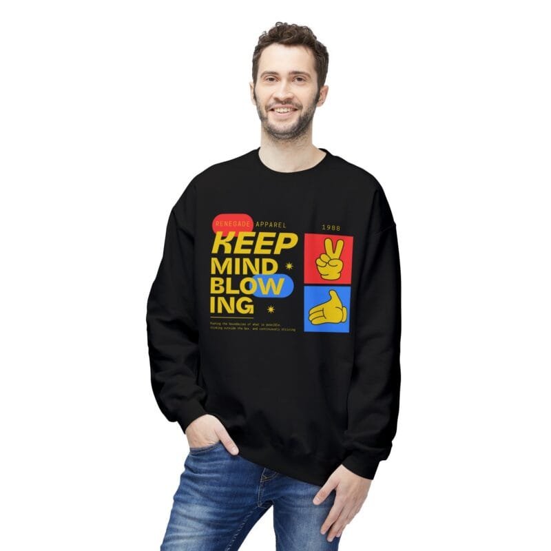 KEEP MINDBLOWING Unisex Midweight Softstyle Fleece Crewneck Sweatshirt $23.68