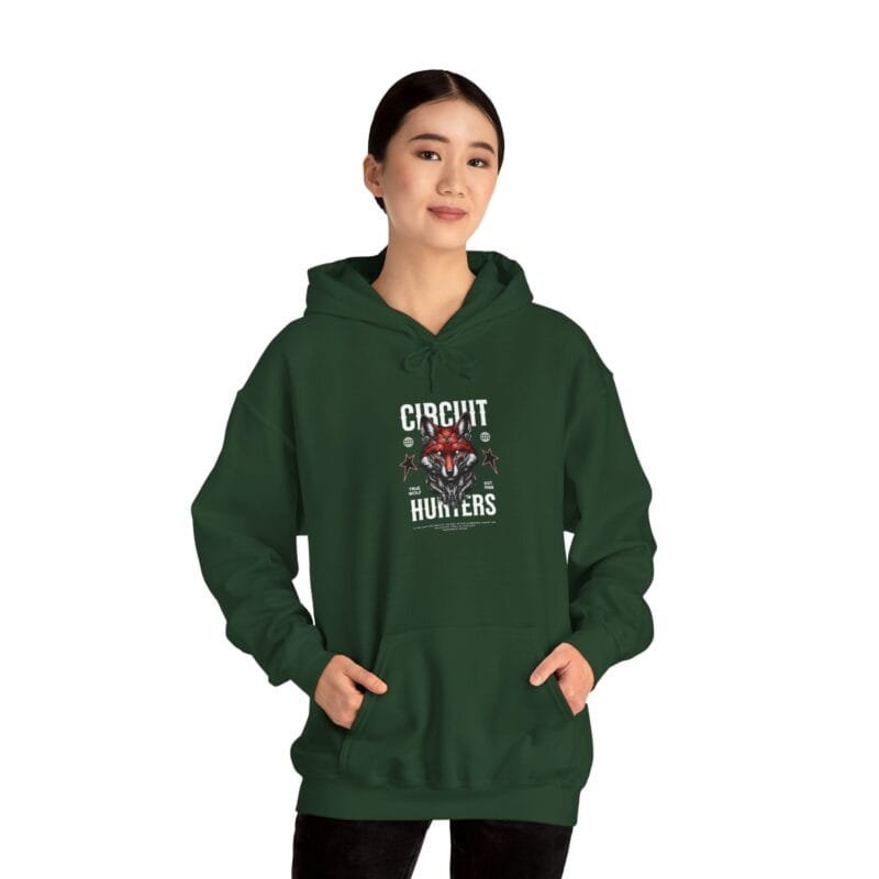 CIRCUIT HUNTER Circuit Hunters Unisex Heavy Blend™ Hooded Sweatshirt – Ideal for Outdoor Adventures and Casual Wear $26.68