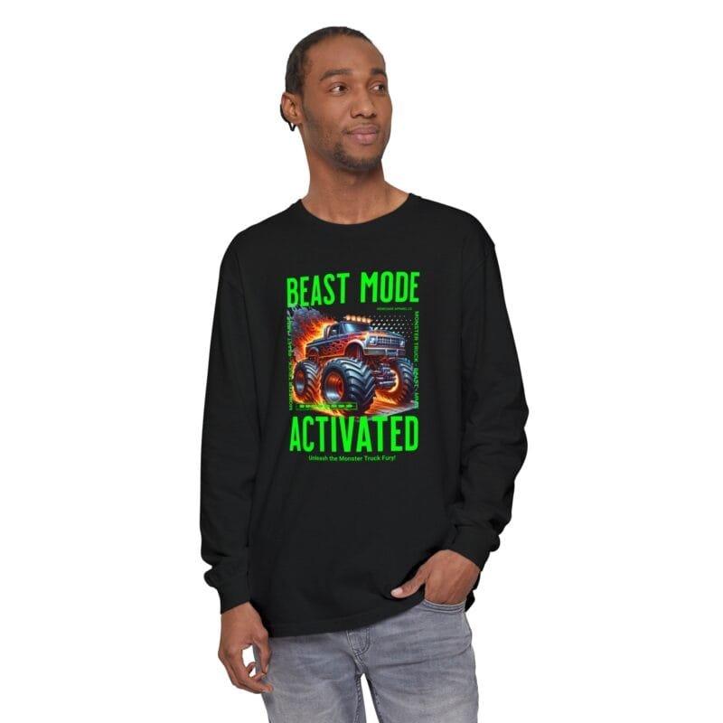 BEAST MODE 'Beast Mode Activated' Unisex Long Sleeve T-Shirt - Perfect for Monster Truck Lovers $26.59