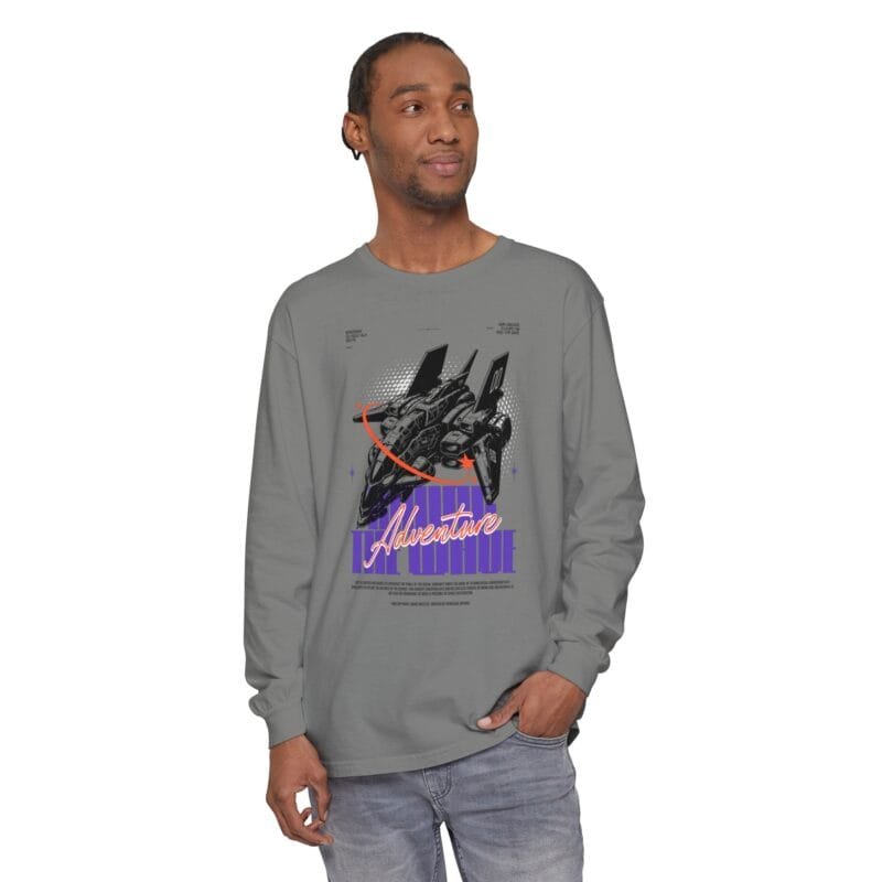 SPACESHIP ANIME ADVENTURE Adventure Graphic Long Sleeve T-Shirt - Unisex, Casual Wear $26.59