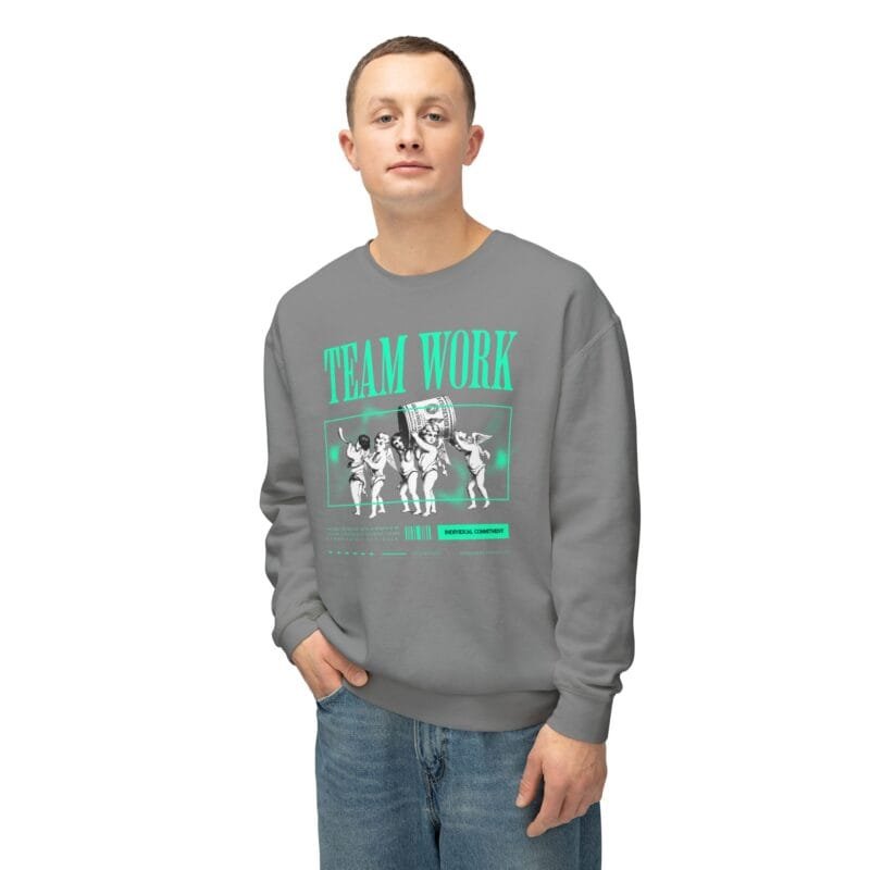 TEAM WORK Unisex Lightweight Crewneck Sweatshirt $36.54