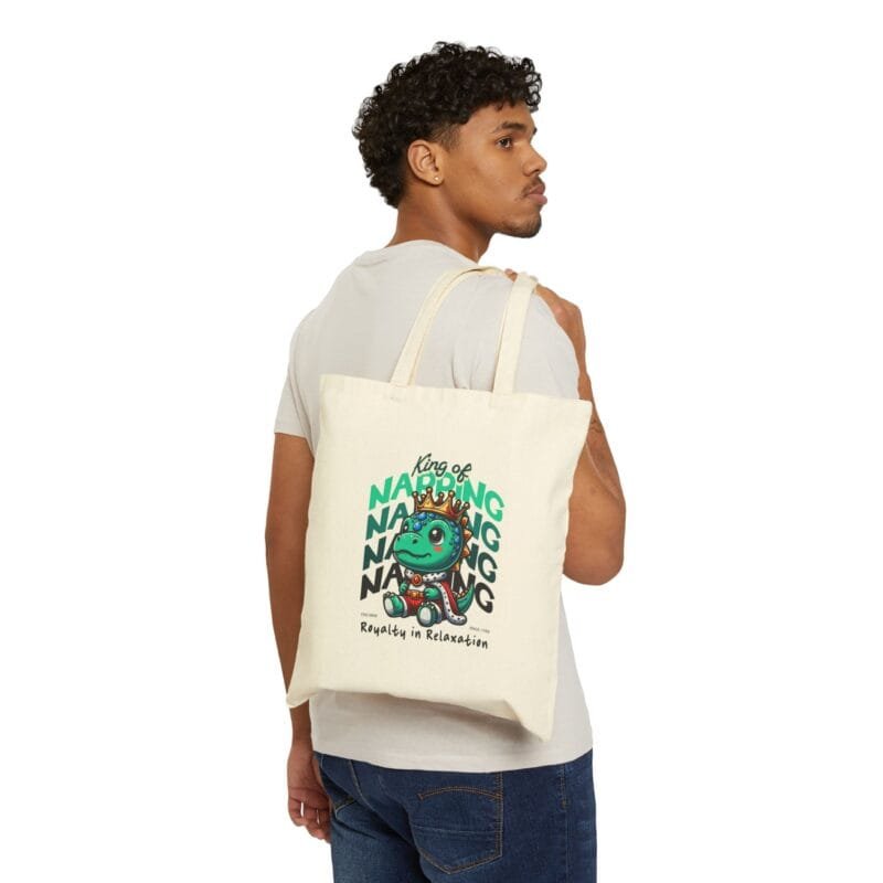 KING OF NAPPING Cotton Canvas Tote Bag $11.53