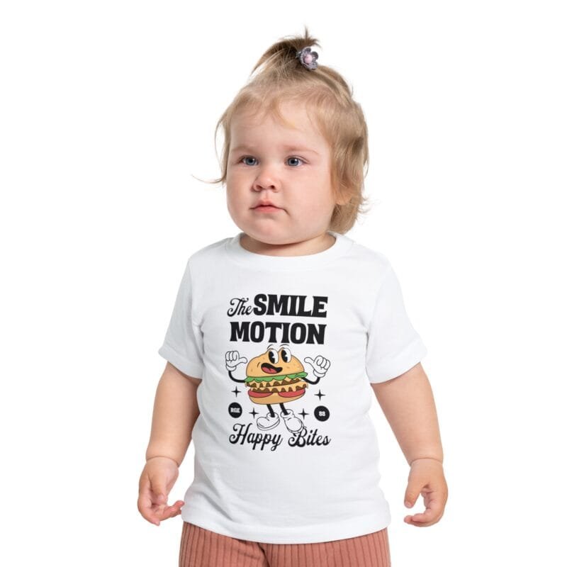 BURGER MASCOT RETRO Baby Short Sleeve T-Shirt $16.60