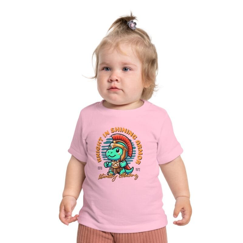 BABY KNIGHT Adorable Dinosaur Baby T-Shirt - "Knight in Shining Armor" - Cute Kids Tee for Playful Adventures $16.60