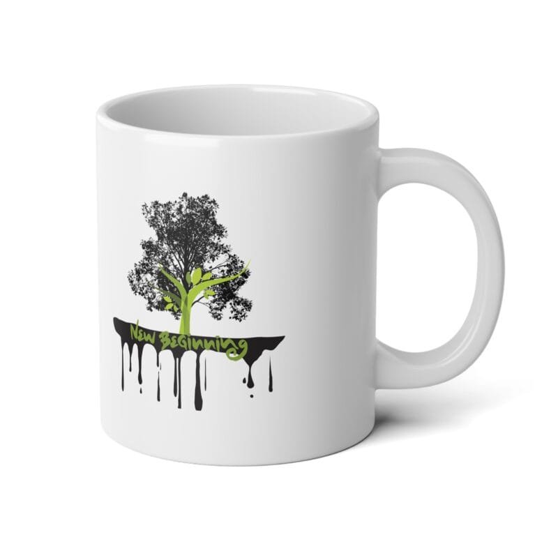NEW BEGINNINGS Eco-Friendly Jumbo Mug - 20oz with Inspirational Tree Design $15.73