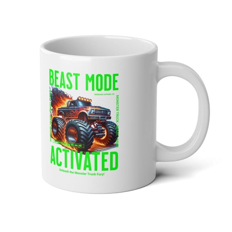 BEAST MODE Beast Mode Activated Jumbo Mug - 20oz Monster Truck Coffee Cup $15.73