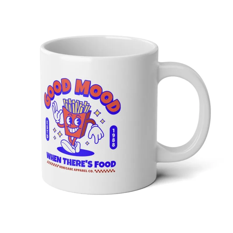 CUTE RETRO FRIES Good Mood Jumbo Mug - 20oz Coffee Cup for Food Lovers $15.73