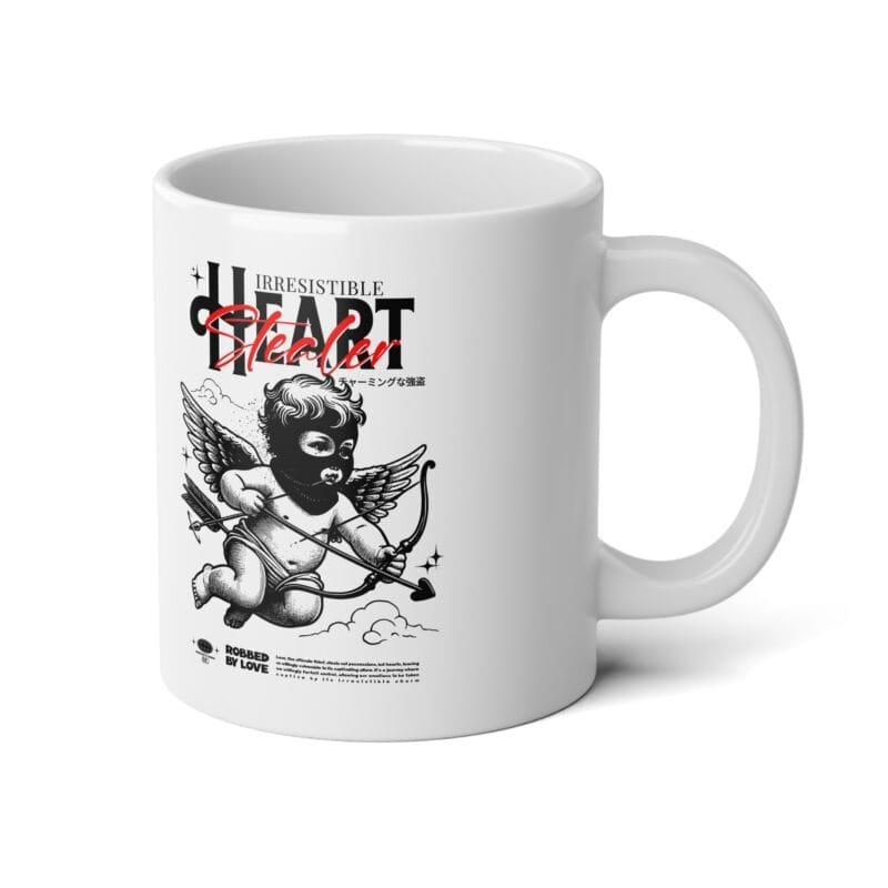 IRRESISTIBLE HEARTH STEALER Cute Angel Cupid Jumbo Mug - 20oz | Perfect for Valentine's Day & Everyday Use $15.73