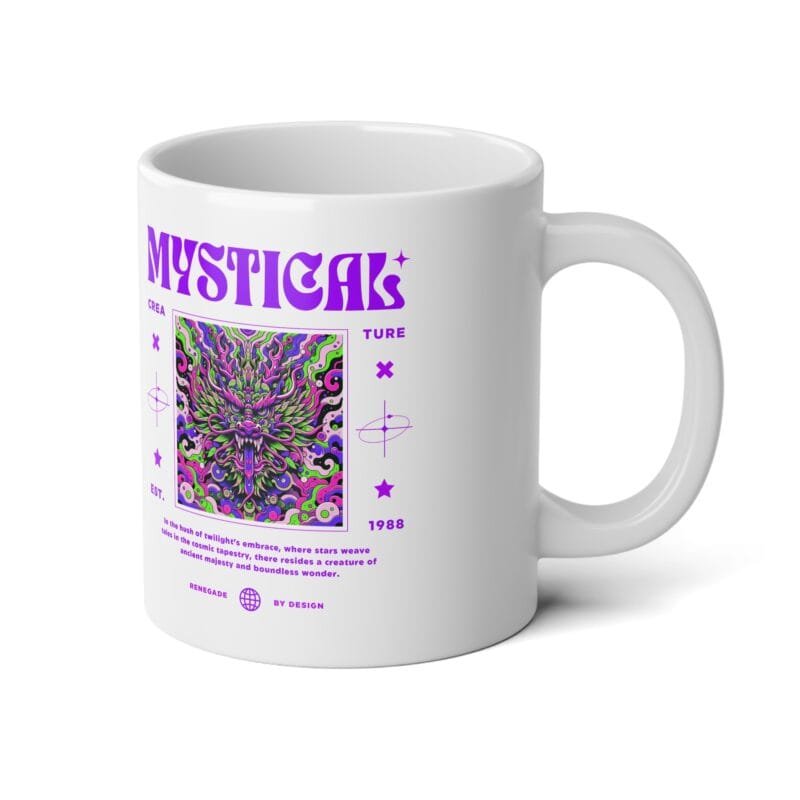 MYSTICAL CREATURE Mystical Dreams 20oz Jumbo Mug - Colorful Abstract Design for Coffee Lovers $15.73