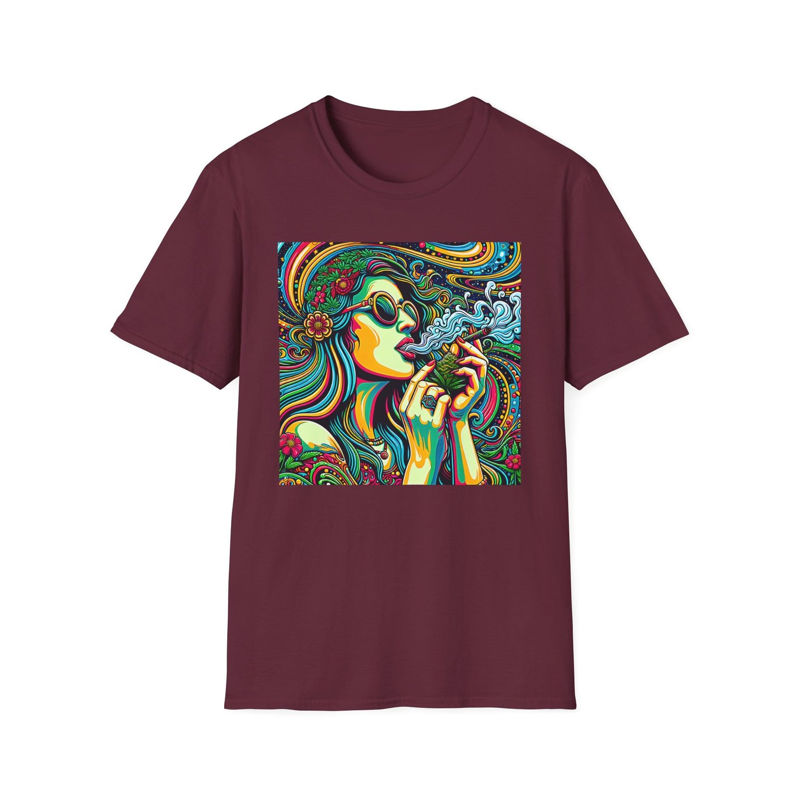 MARIJUANA 3 - Vibrant Psychedelic Unisex T-Shirt - 'One Leaf, Endless Vibes' $16.97
