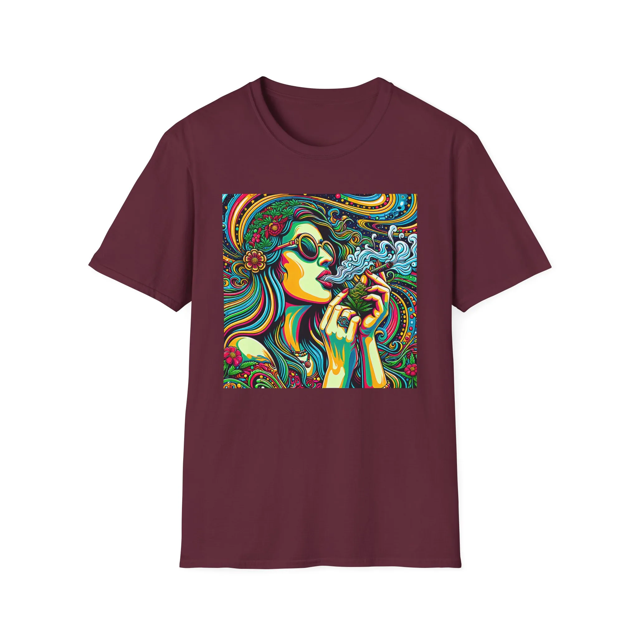 MARIJUANA 3 - Vibrant Psychedelic Unisex T-Shirt - 'One Leaf, Endless Vibes' $16.97