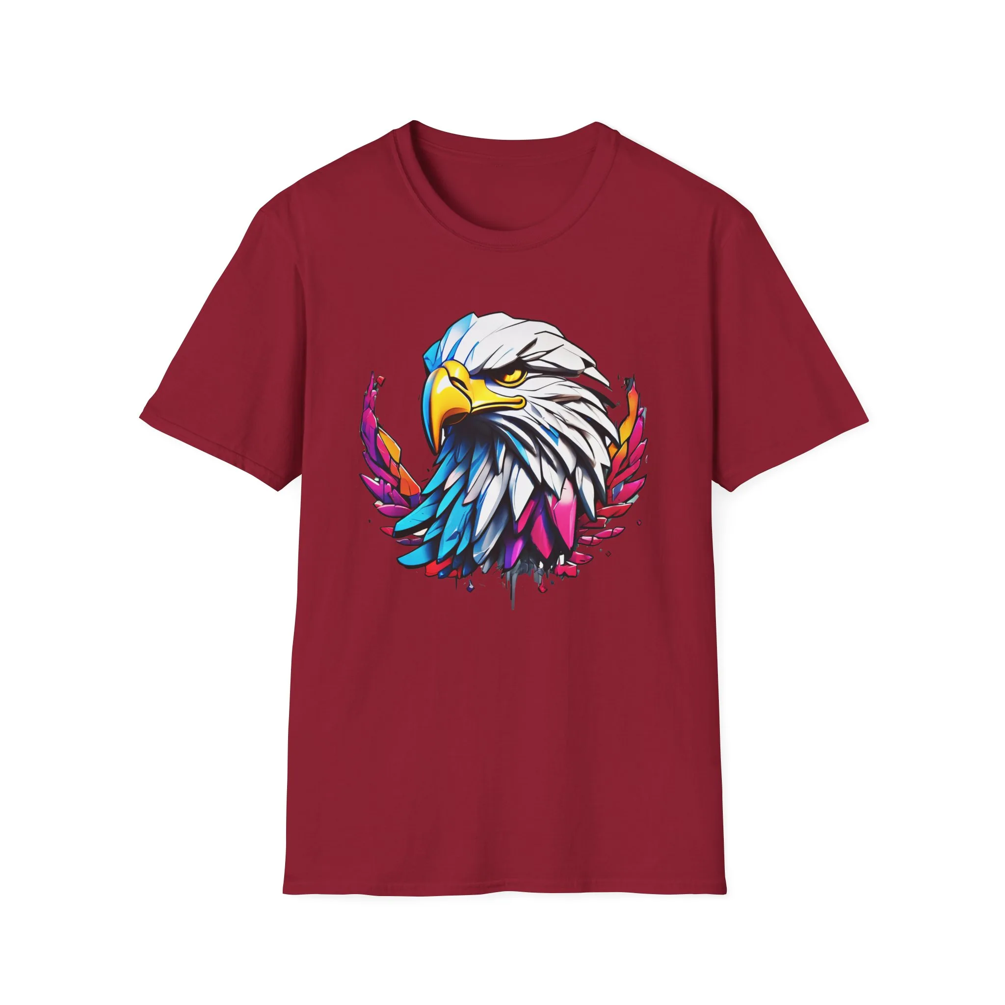 Eagle 3- Graphic Unisex Softstyle T-Shirt - 'Fly High, Dream Big' $16.97
