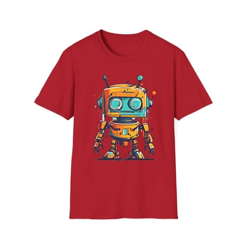 CUTE ROBOT 3 - Playful Robot Graphic T-Shirt - "Powered by Smiles, Driven by Hugs" $16.97