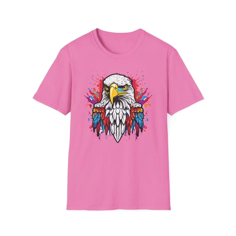 Eagle 5 - Spirit Unisex Softstyle T-Shirt - "Wings of Freedom, Heart of Strength" $16.97